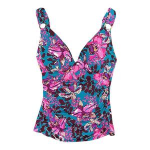 Lilly Pulitzer Palice Tankini Top Bleu Rhapsody Orchid You Not Size 4